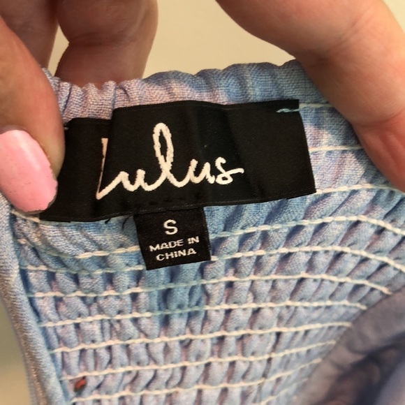 Lulus Shoreline Stripes Blue Striped Sleeveless Skater Dress size small - Picture 8 of 9